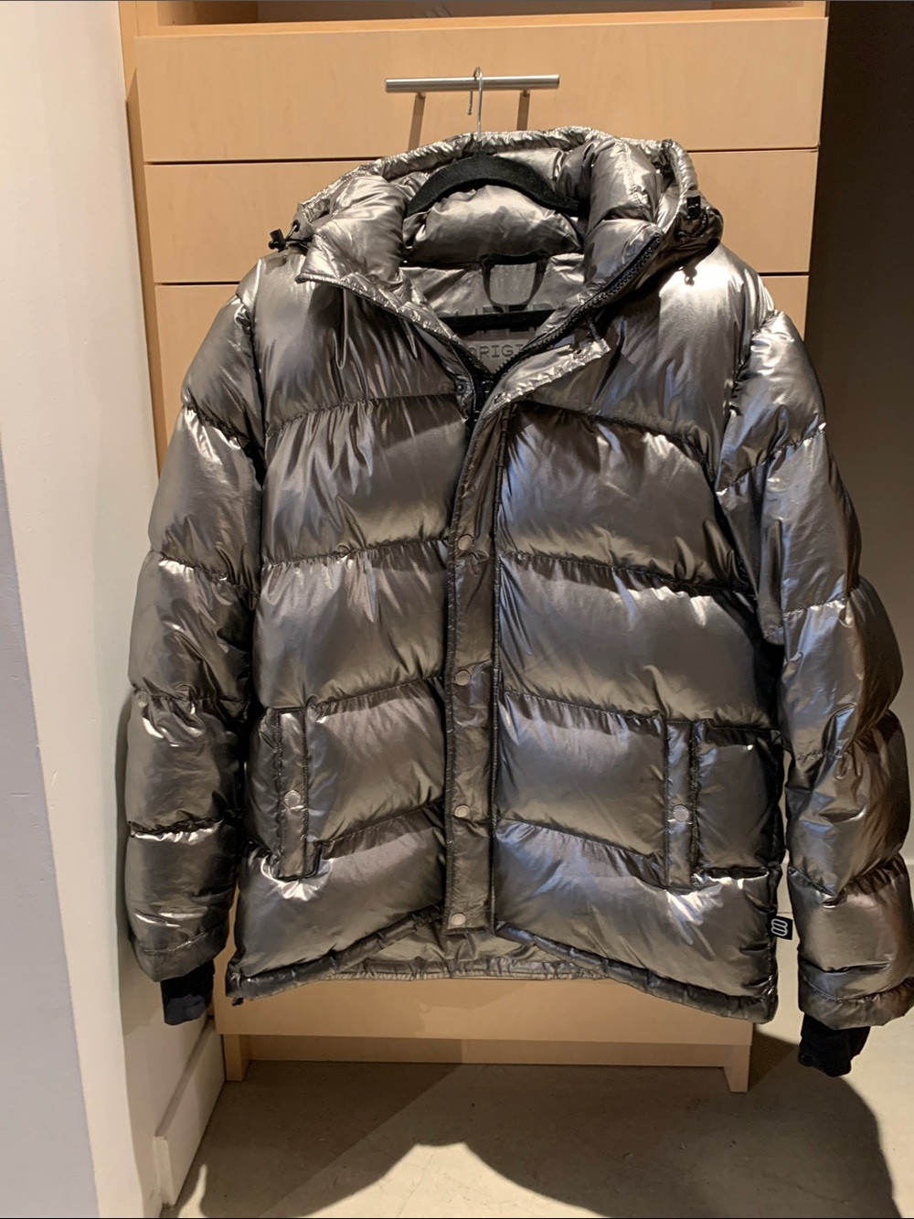📌 Aritzia The Super Puff Metallic Puffer Jacket